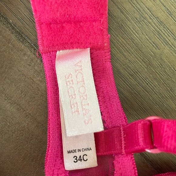 Victoria’s Secret Lined Demi Pink Embroidered Bra with sequins, 34C - Picture 2 of 4